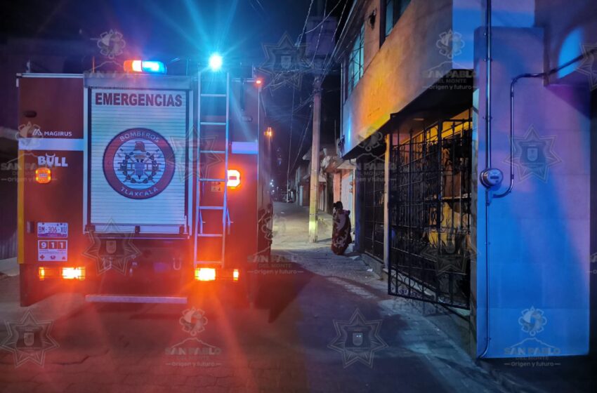  Incendio en vivienda moviliza a cuerpos de emergencia en San Pablo del Monte